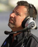 Andretti Green Racing owner Michael Andretti watches the morning practice session for the Honda Grand Prix of St. Petersburg auto race Saturday, April 5, 2008 in St. Petersburg, Fla. From AP Photo by Paul Kizzle.